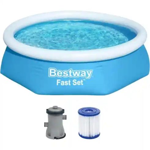 Bestway Rayong Fast Set felfújható családi medence vízforgatóval 244 x 61 cm