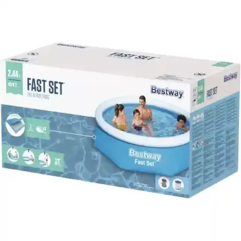 Bestway Rayong Fast Set felfújható családi medence vízforgatóval 244 x 61 cm