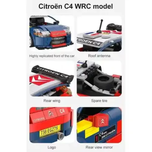 CaDA C51078W Távirányítós RC 2008 Citroën C4 WRC rally autó