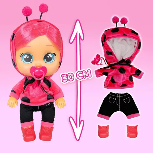 Cry Babies Dressy - Lady katica interaktív öltöztethető játékbaba 30cm