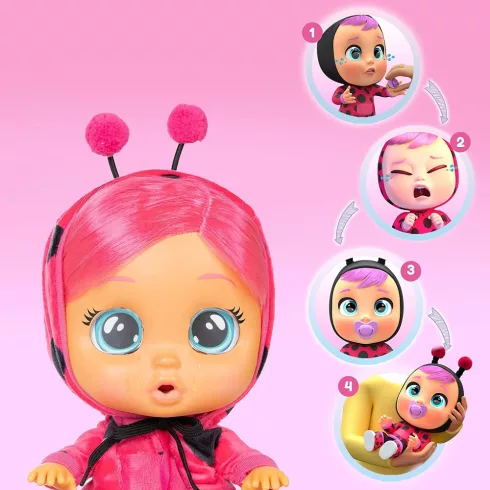 Cry Babies Dressy - Lady katica interaktív öltöztethető játékbaba 30cm