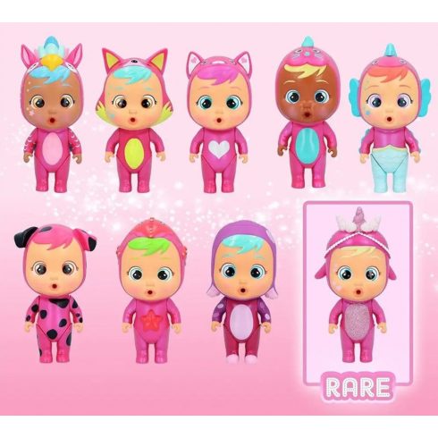 Cry Babies - Meglepetés játékbaba pink színű házikóban kiegészítőkkel