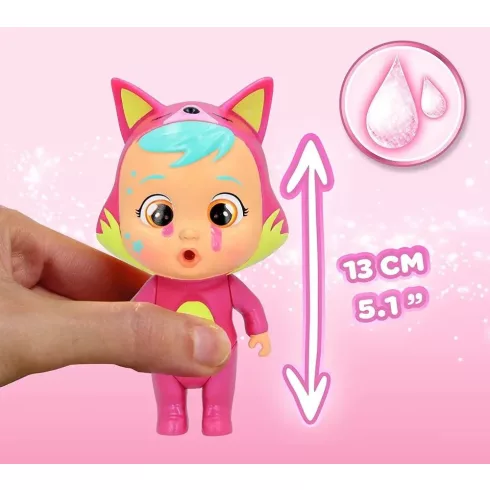 Cry Babies - Meglepetés játékbaba pink színű házikóban kiegészítőkkel