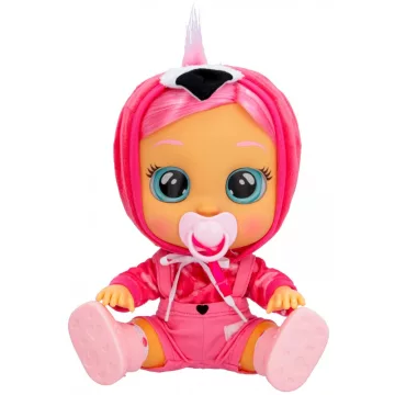   Cry Babies Dressy - Fancy flamingó interaktív öltöztethető játékbaba 30cm