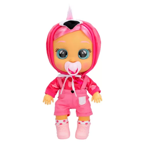 Cry Babies Dressy - Fancy flamingó interaktív öltöztethető játékbaba 30cm