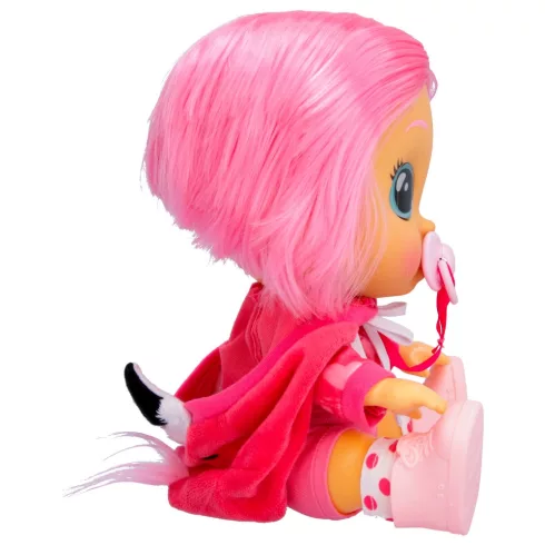 Cry Babies Dressy - Fancy flamingó interaktív öltöztethető játékbaba 30cm