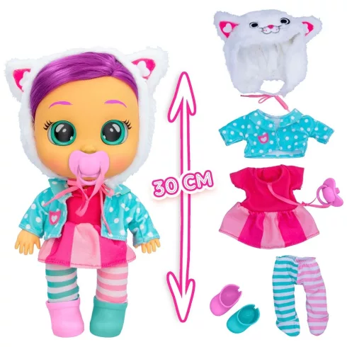 Cry Babies Dressy - Daisy cica interaktív öltöztethető játékbaba 30cm