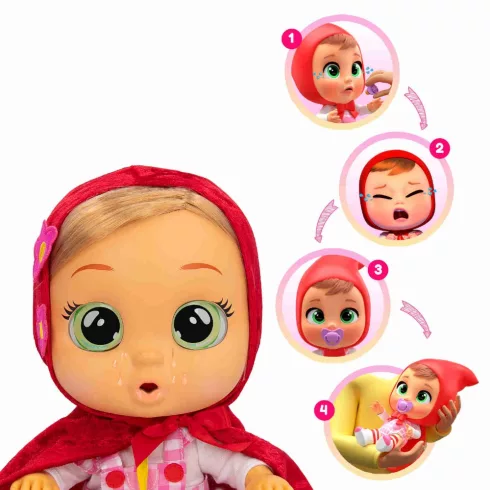 Cry Babies Storyland - Piroska interaktív öltöztethető játékbaba 30cm