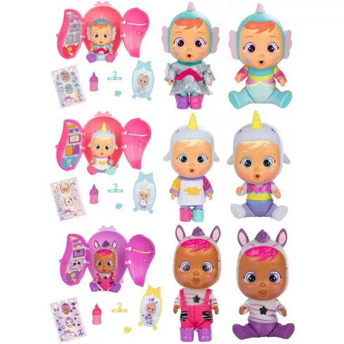 Cry Babies Storyland - Öltöztethető meglepetés játékbaba gardrób alakú házban kiegészítőkkel