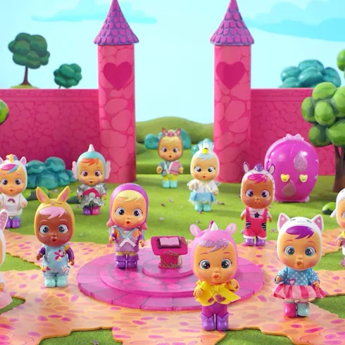 Cry Babies Storyland - Öltöztethető meglepetés játékbaba gardrób alakú házban kiegészítőkkel