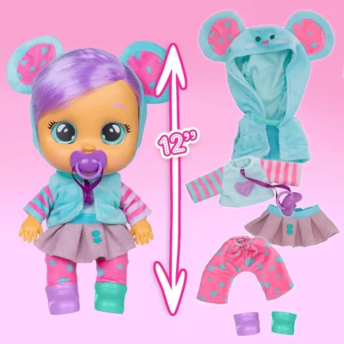 Cry Babies Dressy - Lala egérke interaktív öltöztethető játékbaba 30cm