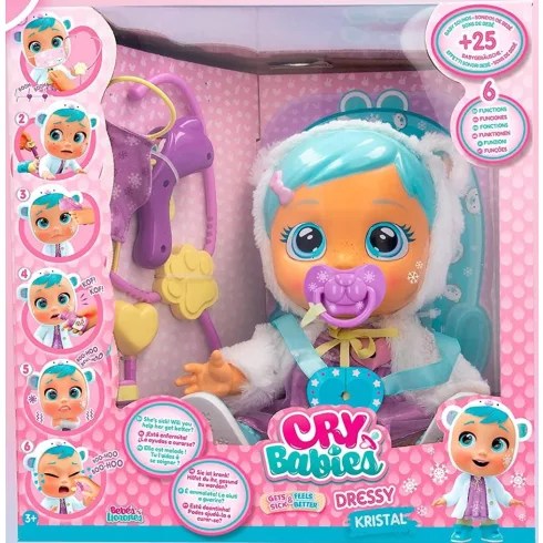Cry Babies - Dressy Kristal beteg vagyok interaktív játékbaba 30cm