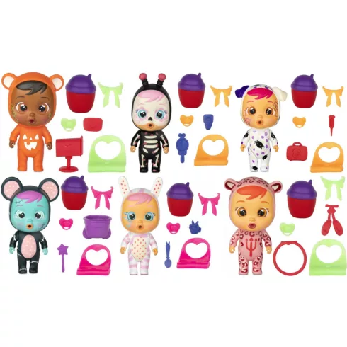 Cry Babies Enchanted - Világító meglepetés játékbaba Halloween házban kiegészítőkkel