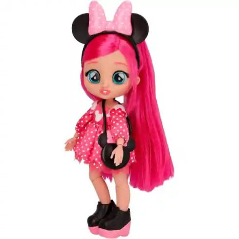 Cry Babies BFF Disney - Minnie egér ihlette hajlékony játékbaba 20cm