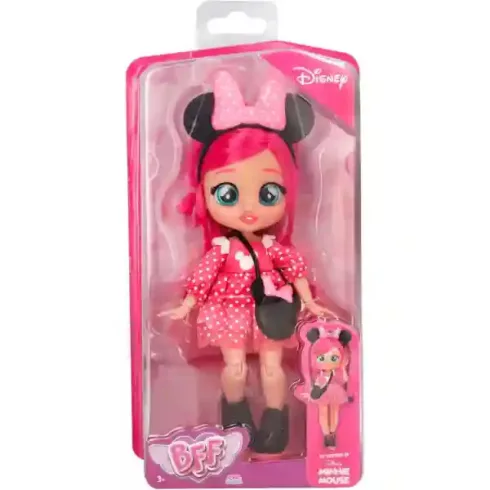 Cry Babies BFF Disney - Minnie egér ihlette hajlékony játékbaba 20cm