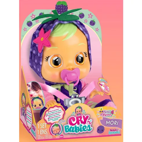 Cry Babies Tutti Frutti - Mel görögdinnye illatú interaktív játékbaba 30cm