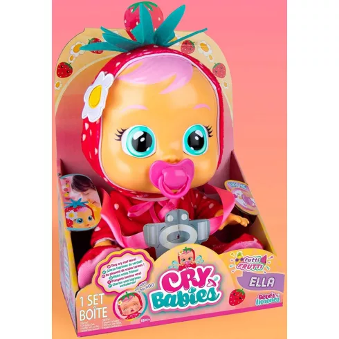 Cry Babies Tutti Frutti - Ella eper illatú interaktív játékbaba 30cm
