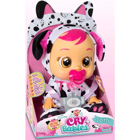 Cry Babies - Dotty dalmata kutya interaktív játékbaba 30cm