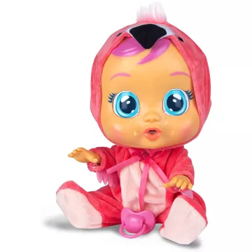 Cry Babies - Fancy flamingó interaktív játékbaba 30cm