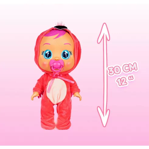 Cry Babies - Fancy flamingó interaktív játékbaba 30cm