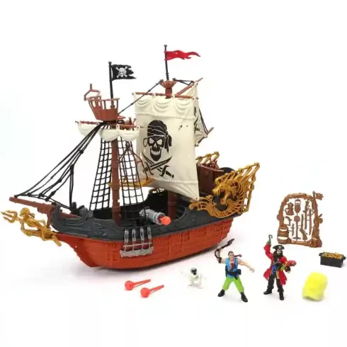 Pirates - Vitorlás kalózhajó figurákkal és kiegészítőkkel