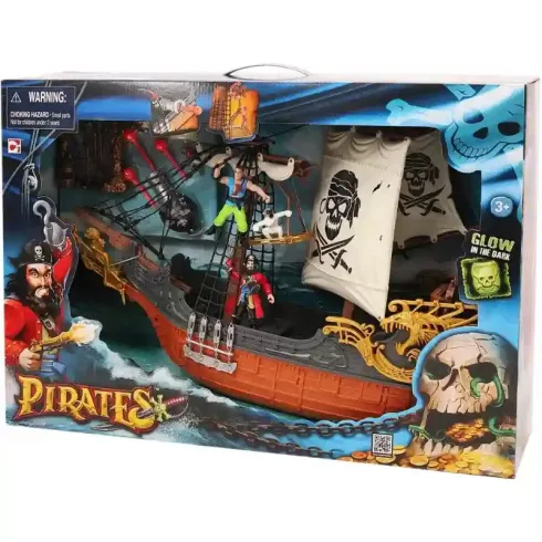Pirates - Vitorlás kalózhajó figurákkal és kiegészítőkkel