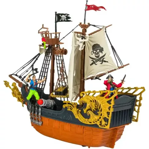 Pirates - Vitorlás kalózhajó figurákkal és kiegészítőkkel