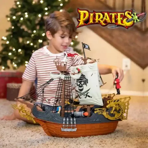 Pirates - Vitorlás kalózhajó figurákkal és kiegészítőkkel