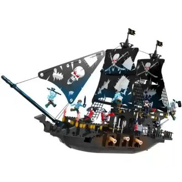 Cogo 3120 Fekete vitorlás óriás kalózhajó