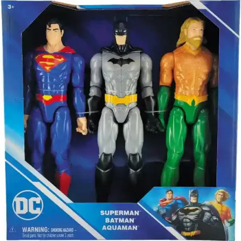 DC Superman, Batman, Aquaman akciófigura készlet 30cm