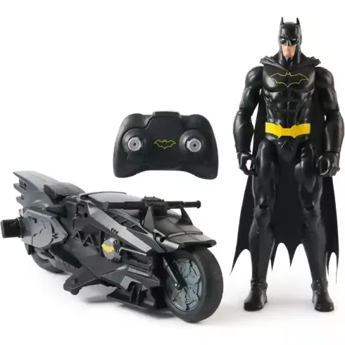 DC Batman - Távirányítós RC Batcycle motor figurával 38cm