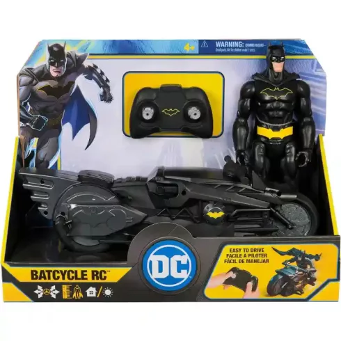 DC Batman - Távirányítós RC Batcycle motor figurával 38cm