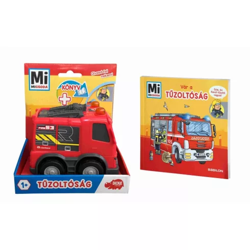 Dickie Toys Mi Micsoda - Tűzoltóság: képeskönyv és tűzoltóautó (203812009006)