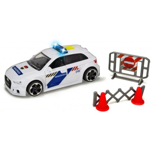 Dickie Toys SOS Series - Audi RS3 rendőrautó 15cm (203713011006)