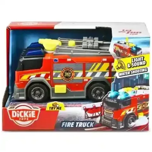 Dickie Toys - Vízspriccelő tűzoltóautó fénnyel és hanggal 15cm