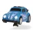   Dickie Toys Racing - VW Bogár motorizált versenyautó fénnyel és hanggal 25cm (203764011)