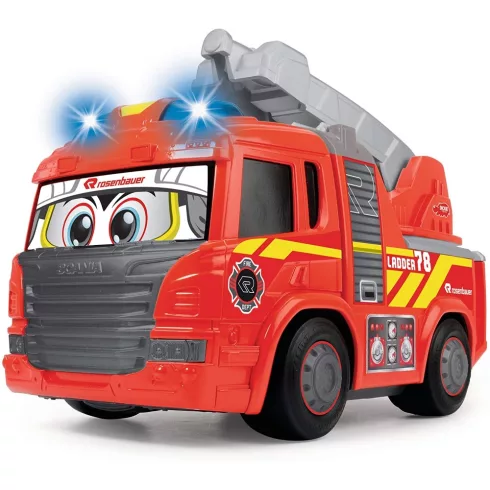 Dickie Toys Happy Series - Gombnyomásra induló tűzoltóautó fénnyel és hanggal kicsiknek 28cm (203814016)