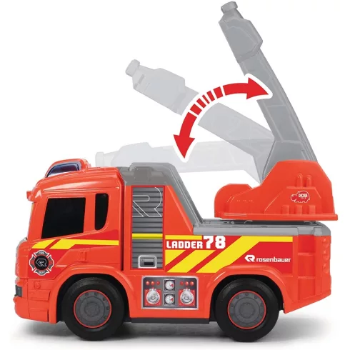 Dickie Toys Happy Series - Gombnyomásra induló tűzoltóautó fénnyel és hanggal kicsiknek 28cm (203814016)