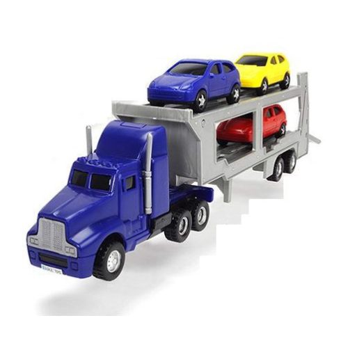 Dickie Toys City - Autószállító kamion kisautókkal 32cm - kék (203746000)