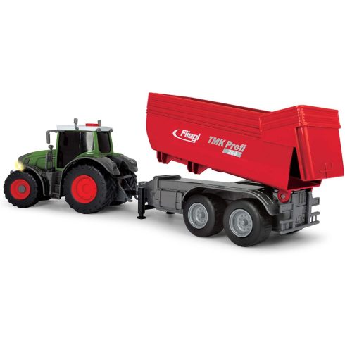 Dickie Toys Farm Series - Fendt traktor utánfutóval, fénnyel és hanggal 42cm (203737002)