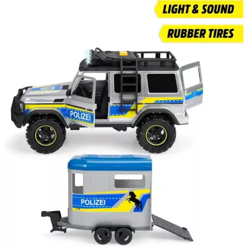 Dickie Toys - Interaktív Mercedes rendőrségi lószállító játékszett