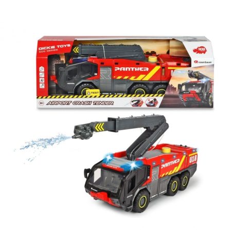 Dickie Toys SOS Series - Óriás vízspriccelő reptéri tűzoltóautó fénnyel és hanggal 55cm (203719012038)