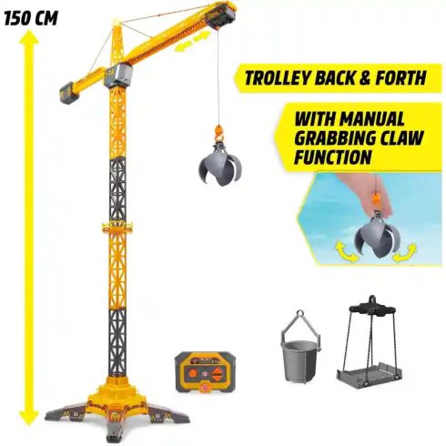 Dickie Toys - Távirányítós RC titán óriás építkezési daru fénnyel 150cm