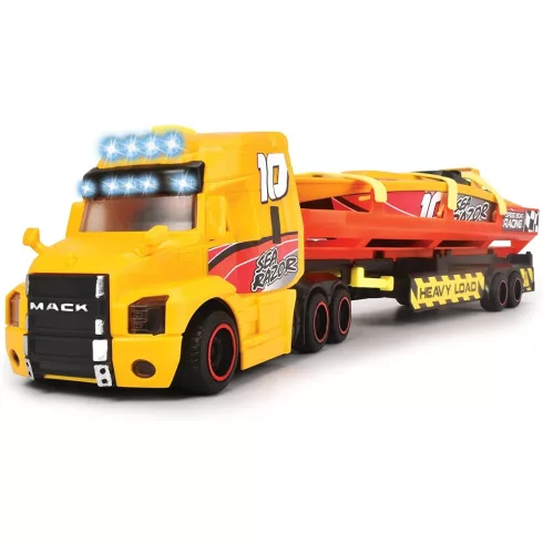 Dickie Toys - Verseny motorcsónak szállító kamion fénnyel és hanggal 41cm