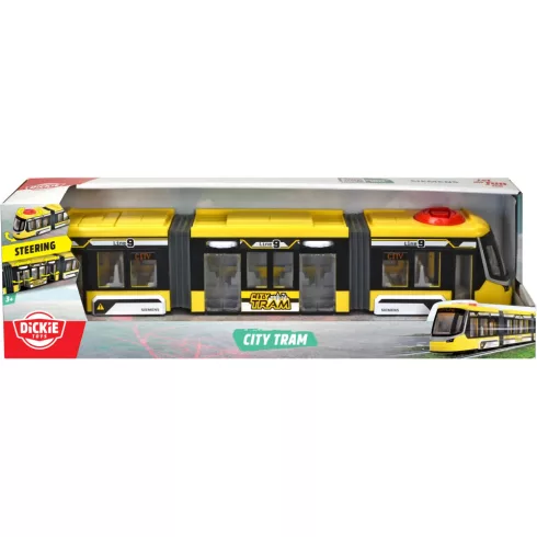 Dickie Toys City - Sárga villamos nyitható ajtókkal 42cm