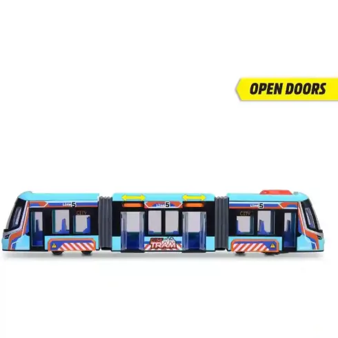 Dickie Toys City - Kék villamos nyitható ajtókkal 42cm