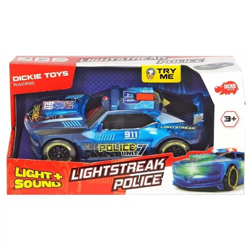 Dickie Toys Racing - Lightstreak rendőrautó 20cm (203763001)