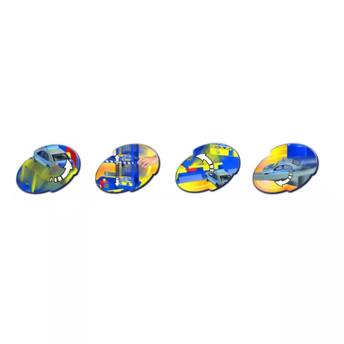 Dickie Toys 2 emeletes rendőrség autópálya járművekkel
