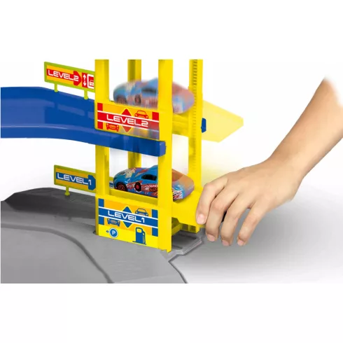 Dickie Toys 2 emeletes tűzoltóság autópálya járművekkel