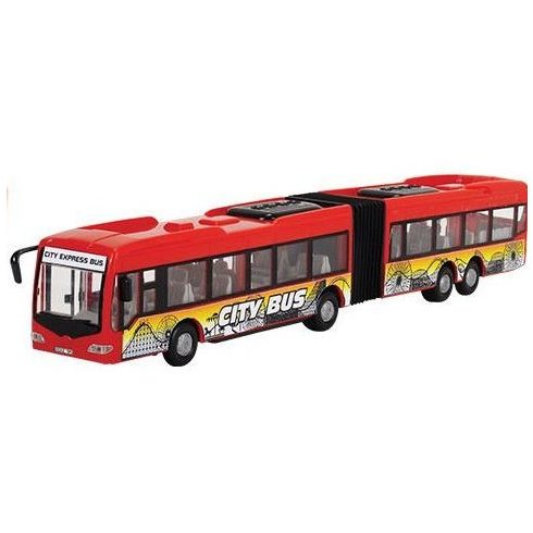 Dickie Toys City - Városi csuklós busz nyitható ajtókkal 46cm - piros (csomagolássérült)